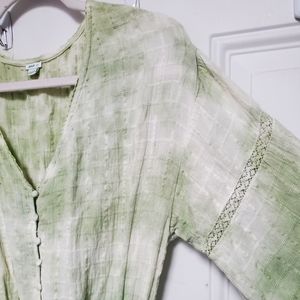 Aerie Tie Dye Green Romper